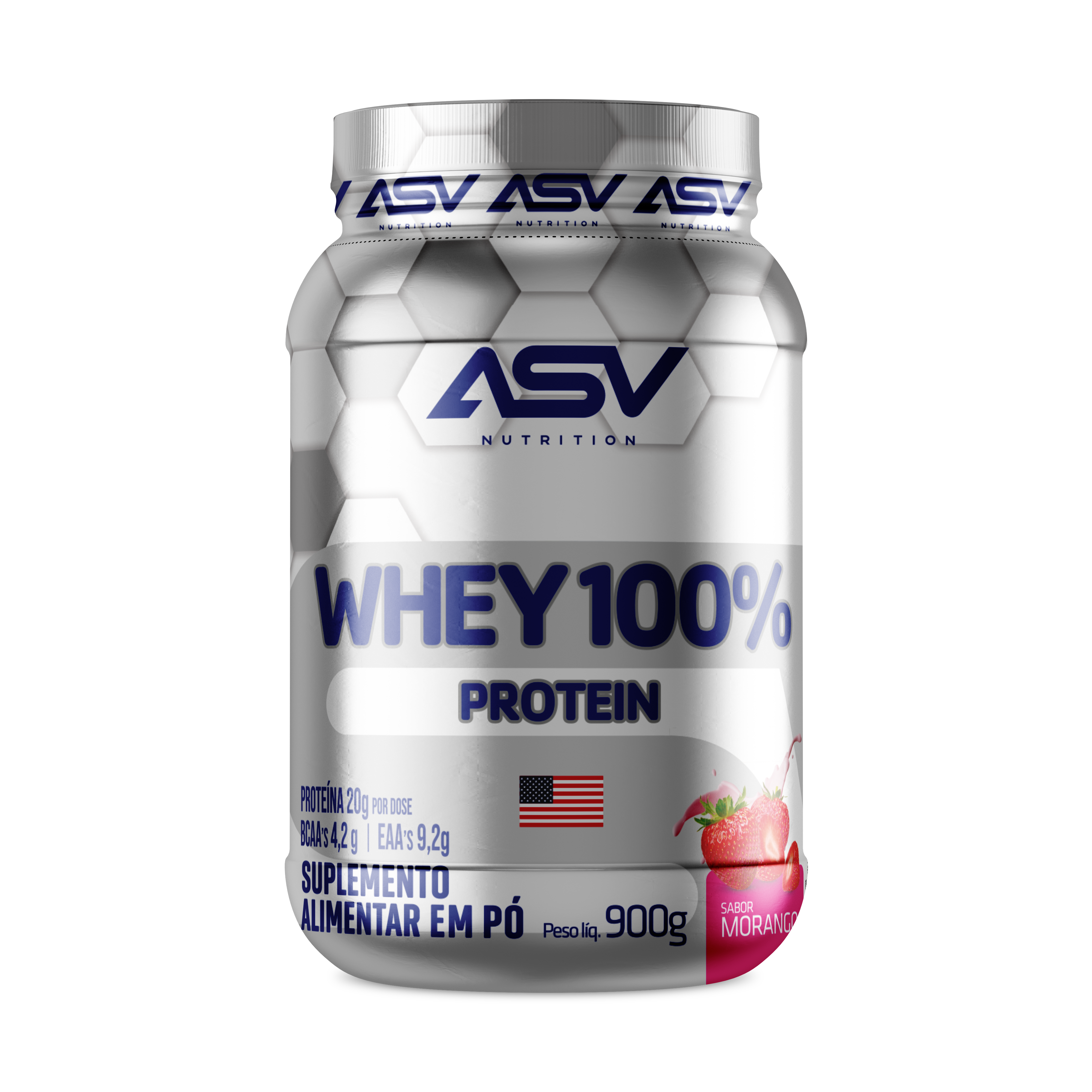 Whey 100% ASV Nutrition – Concentrado 900g