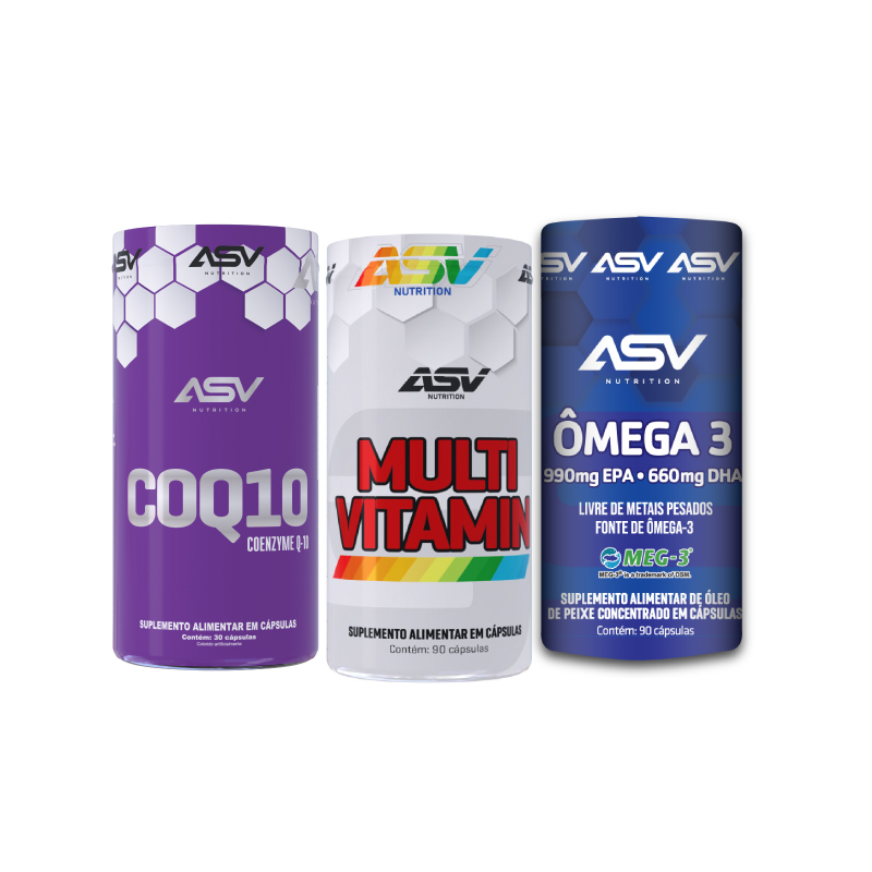 Combo Saúde – Coq 10 + Multivitaminico + Ômega 3
